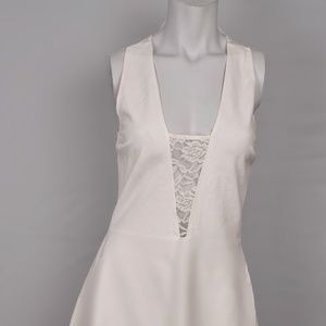 Aqua Casual White Summer Dress (L)